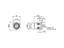 Circular Connector M12 B Code Female 5 Pole. Screw Lock Rear Panel Entry Front Fixing with 6mm x 1mm Ø PCB Contacts. PG9 - IP67 [PM12BF5R-P/9]