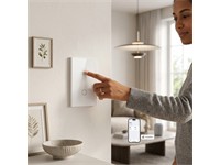 Wi-Fi Smart Wall Switch (2-GANG), 230 V AC, Supports Matter, Touch Control, Remote APP/Voice Control, Scheduling, Status Feedback, Works with Routers 2.4 GHZ. NO RF Control [SONOFF T6-2C-120M MATTER SWITCH]