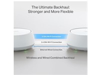 TP-LINK BE3600 Dual-Band Whole Home Mesh WiFi 7, 2x2.5Gps WAN/LAN Ports Per Unit (WAN/LAN Auto-Sensing), 5GHz@2882Mbps+ 2.4GHz@ 688Mbps, Supports IPv4 and IPv6, 4K-QAM, I/P:100-240V 50/60Hz 0.6A [TP-LINK DECOBE25-2PACK]