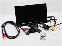 9" TOUCH BUTTON LCD MONITOR*Two video input, one audio in , WITH AV, VGA AND HDMI INPUTS  -UNIVERSAL STAND,HEAD REST BRACKET , .POWER 12~24 VDC .Screen 800*480 . ALSO INCLUDES REMOTE AND HDMI CABLE [LCD XY9HVT]
