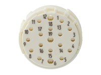 Circular Connector M23 Signal Male Crimp Insert CW- 19 Pole for 16x1mm/ 3x1,5mm Contacts - 8/10A @ 320VAC Max. [7003919101]