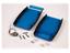 ABS Enclosure with Battery Door 147x89x24mm Soft Side Translucent Blue [1553DTBUBKBAT]