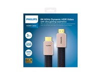 8K HDMI Cable, Male to Male, Length:3M, Interface: HDMI V2.1, Resolution: up to 8K@60HZ & 4K@120Hz [HDMI-HDMI 3M 8K PHILIPS]