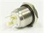 VANDAL RESISTANT PUSH BUTTON SW 16mm MOM  FLAT BUTN. WHT RING LED 12V 1n/o 2A-36VDC -IP65- STAINLS STEEL (ANTI VANDAL) [AVP16F-M1SCW12]