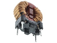 Common Mode Power Line Inductor 10MH 700mA 350mΩ, Tolerance:30%, Voltage:250VAC, Vertical 4 Pin Through-Hole, Operating Temp:-40°C~125°C, Lead Pitch:10mm, 15x7.5x18mm, Toroidal Chokes, WE-CMB, Lead Diameter:0.7mm, Toroidal Choke [10MH 700MA INDUCTOR]