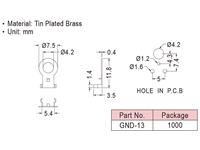 Ground Terminal L=11,8mm W=7,5mm [GND-13]