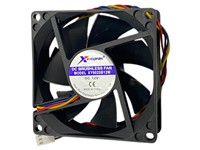 Fan 80x80x25mm 12VDC Ball Bearing AF=59.86 (CFM) 4600RPM 0.32A 3.84W 46DBA 4 Wire Leads On Terminal [FANDC012080-25B(4L)]