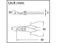 1PK-501A :: Micro Cutting Plier • 90mm • 57g [PRK 1PK-501A]