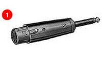 Adaptor 6.3mm Mono Plug to 3 way Female XLR [XLR-386A]