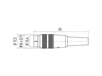 Circular Connector M16 Cable Male Striaght 8 Pole Screw Lock 6mm Cable Entry IP40 [SV80M]