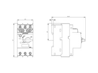 SIRIUS Circuit Breaker Size S0 for Motor Protection, CLASS 10 A-Release 4.5...6.3 A N-Release 82 A Screw Terminal Standard Switching Capacity with Transverse Auxiliary Switches 1 NO+1 NC [3RV2021-1GA15]