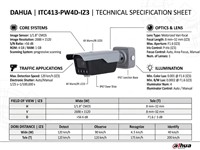 Dahua Access ANPR Camera 4MP 8~32mm Lens, 1/1.8" CMOS,Detection:120km/h, Built-in Signal/Data/Communication Port,Supports Intrusion & Loitering Detection, Sound & Light Alarm, 140dB WDR, Built-in Mic and Speaker, RJ45, Motorized, Built-in LED, IP67, IK10 [DHA ITC413-PW4D-IZ3]