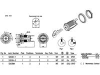 Key Switch STD Round 19mm SPST Key Pull 1 Off On Spade Terminals 2A 250VAC [IGS203A-1 (KEY#2341)]