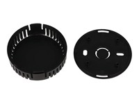 ABS Plastic Miniature Enclosure - Snap-Fit / Wall-mount Round 60x20mm Vented IP30 - Black [1551V12BK]