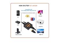 2 Port HDMI Splitter 4K, Metal. 1 Input Two Outputs, High Quality Ultra HDTV Resolution, Support 3D, Includes Power Adapter. [HDMI SPLITTER PST-4K102M]