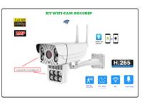 2MP FHD OUTDOOR WIFI  BULLET CAMERA, 4MM LENS,  MOTION ACTIVATED PUSH ALARM ,6 x WHITE LIGHT LEDS AND 4X IR LEDS , 20M  ,DOUBLE WIFI ANTENNAE,H.265 DUAL STREAM ,2 WAY VOICE INTERCOM ,SD CARD 64 GB SUPPORT (CARD NOT INCLUDED) , V380- PRO MOBILE APP [XY WIFI CAM OD10BIP]