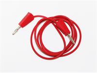 Test Lead - Red - 1M - PVC 0,75mm sq. -  4mm Stackbl 'Lantern' Banana Plugs  15A-30VAC/60VDC [XY-ML100/075E-RED]