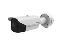 Hikvision Thermal & Optical Bi-spectrum Network Bullet Camera,  160x120 resolution, 6,2mm Lens, NETD is less than 40 mk (@25° C, F#=1.1), Adaptive AGC/ DDE/ 3D DNR, Support temperature screening, Support audio alarm [HKV DS-2TD2617-6/PA]
