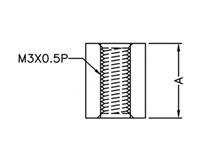 Spacer Threaded Plastic (Nylon 66 UL) Female/Female L=12mm [HP-12A]