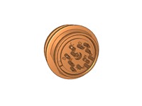 Circular Connector M16 Panel Female 12 Pole Front Mount Gold Plated  Contacts IP40 [09-0332-80-12]