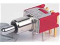 Sub-Miniature Toggle Switch • Form : SPDT-1-N-1 • 3A-125 VAC • Right-Angle-Ver.Mount • Standard-Lever Actuator [TS6]