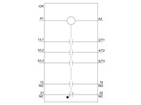 Power Contactor, AC-3e/AC-3, 51 A, 22 kW / 400 V, 3-pole, 230 V AC, 50 Hz, aux. contacts: 1 NO/NC, screw term., size: S2 [3RT2036-1AP00]