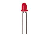 LED DIFF DOME 3MM RED 8MCD [L-34ID]