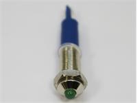 LED INDICATOR 6mm CONVEX PANEL MOUNT GREEN 220V AC/DC 20mA IP65. [AVL6D-NDG220]