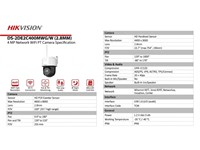 Hikvision Smart Hybrid Light Mini PT Network Camera 4MP 2.8mm Lens, 25m IR, 1/2.7" CMOS, Built-in Microphone & Speaker, Support Human Detection & Auto-Tracking Lite, 1xRJ45 10M/100M, WDR, 12VDC ± 25%, 0.75A, IP66 [HKV DS-2DE2C400MWG/W (2.8MM)]