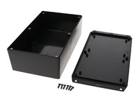 ABS Enclosure 193X113X58MM Flanged Lid Black IP54 [1591XXEFLBK]