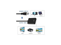 USB3.0 to HDMI Notebook Adapter. System Supported: Windows 2000, XP, Vista, 7/8. Does Not Support Mac.OS. Supports Both Mirror Mode And Extend Mode Display, Maximum Supporting 1080P HD with both Audio and Video Signals [USB3.0M TO HDMI-F CONVERTER T1]