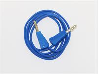 Test Lead - Blue - 1M - PVC 0,75mm sq. -  4mm Stackbl 'Lantern' Banana Plugs  15A-30VAC/60VDC [XY-ML100/075E-BLU]