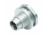 Circular Connector M9 Panel Flange Male 8 Pole Rear Mount Solder Term IP67 [09-0427-00-08]