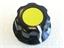 Plastic Screw Type Control Knob • Yellow Inlay • Shaft Hole Size : 6.4mm [KNOB16-0019YL]