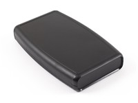 ABS Enclosure with Battery Door 147x89x24mm Soft Side Black [1553DBKBKBAT]