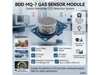 MQ7 Carbon Monoxide (CO) Gas Sensor Module for Arduino. Detection Range: 10 TO 1000PPMM. CO Gas: 100PPMM, Sensitive Resistance: 2KΩ to 20KΩ in 100PPM CO [BDD MQ7 GAS SENSOR MODULE]