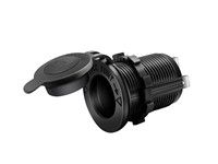 Waterproof Car/Boat/Motorcycle Cigarette Lighter Socket with Cap. 12VDC 15A [BDD WATERPROOF CIG LITE SOCK]