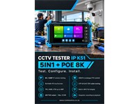 5.4 Inch 8K IP Camera Tester 8MP TVI/AHD/CVI Coaxial Camera Tester [CCTV TESTER IP K51 5IN1 + POE 8K]