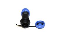 CIRC CON PLASTIC IP68 SCW LOCK MALE CABLE END RECEPTACLE w/CAP 5 POL 5A/180VAC  5-8mm CABLE OD [XY-CC131-5P-II-C]