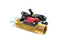 WATER FLOW SENSOR YF-B7 CONSISTS OF A COPPER BODY, A WATER ROTOR, AND A HALL-EFFECT SENSOR. [HKD G1/2IN WATER FLOW SENS BRASS]