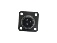 Circular Connector MIL-DTL-5015 Style Screw Lock Square. Flange Panel Receptacle with Rear Third 3 Pole #16 Contacts. Male Solder. 13A 500VAC/700VDC (MS3100A10SL-3P)(97-3100A-10SL-3P) [XY3100A-10SL-3P]