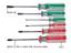 SW-9106 :: 6pcs Line Color Screwdriver with PVC handle and CrMo Steel Blades in Blister Card Packaging [PRK SW-9106]