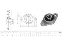 8mm Inner Diameter Pillow Block Flange Bearing KFL08 [HKD PILLOW BLOCK BEARING KFL08]