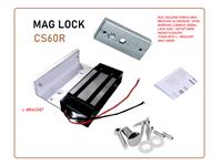 Magnetic Lock, Max Holding Force 60kg - Brushed Aluminium. 12VDC Working Current 300mA. Lock Size ~ 80x40x25mm. Weight:0.6kg/pc, Fixed with L- Bracket Included. [MAG LOCK CS60R]