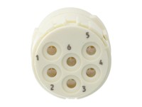 Circular Connector M23 Signal Female Crimp Insert and 6 Pole, for 2mm Contacts - 20A @ 630VAC Max. [7003906102]