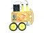 Clear Acrylic 2WD Robot Chassis Kit with Gear Motors, Wheels, Battery Box and 2 x Speed Encoder Discs [HKD CHASSIS 2WD KIT ACRYLIC]
