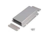 Extruded Aluminium Enclosure with Integrated Flange 120x54x23mm - Aluminium End Plates [1455CF1201]