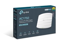 TP-LINK AC1750 Wireless MU-MIMO Gigabit Ceiling Mount Access Point, Signal Rate : 5GHz:Up to 1300Mbps ~ 2.4GHz:Up to 450Mbps, 12.3W, {205.5×181.5×37.1mm}, Antenna Type : Internal Omni 2.4GHz: 3* 3.5dBi , 5GHz: 3*4dBi, IEEE802.3af PoE and Passive PoE [TP-LINK EAP245]