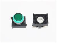 Push Button Actuator Switch Illuminated Latching • Green Raised Lens • Green 30mm Bezel [P302LGG]