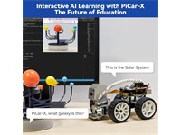 SunFounder Picar-X AI Video Robot Car Kit for Raspberry Pi 5/4/3B+/3B & Zero 2W (NOT INCLUDED), ChatGPT-4o Enabled with Voice Command & Video Recog, Python, Scratch, Camera, Mic, Rech Batt, Camera 5MP, Line/Object Following, Obstacle Avoidance [SUNFOUNDER PICAR-X]